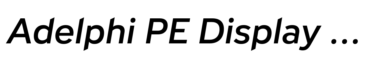 Adelphi PE Display Medium Italic
